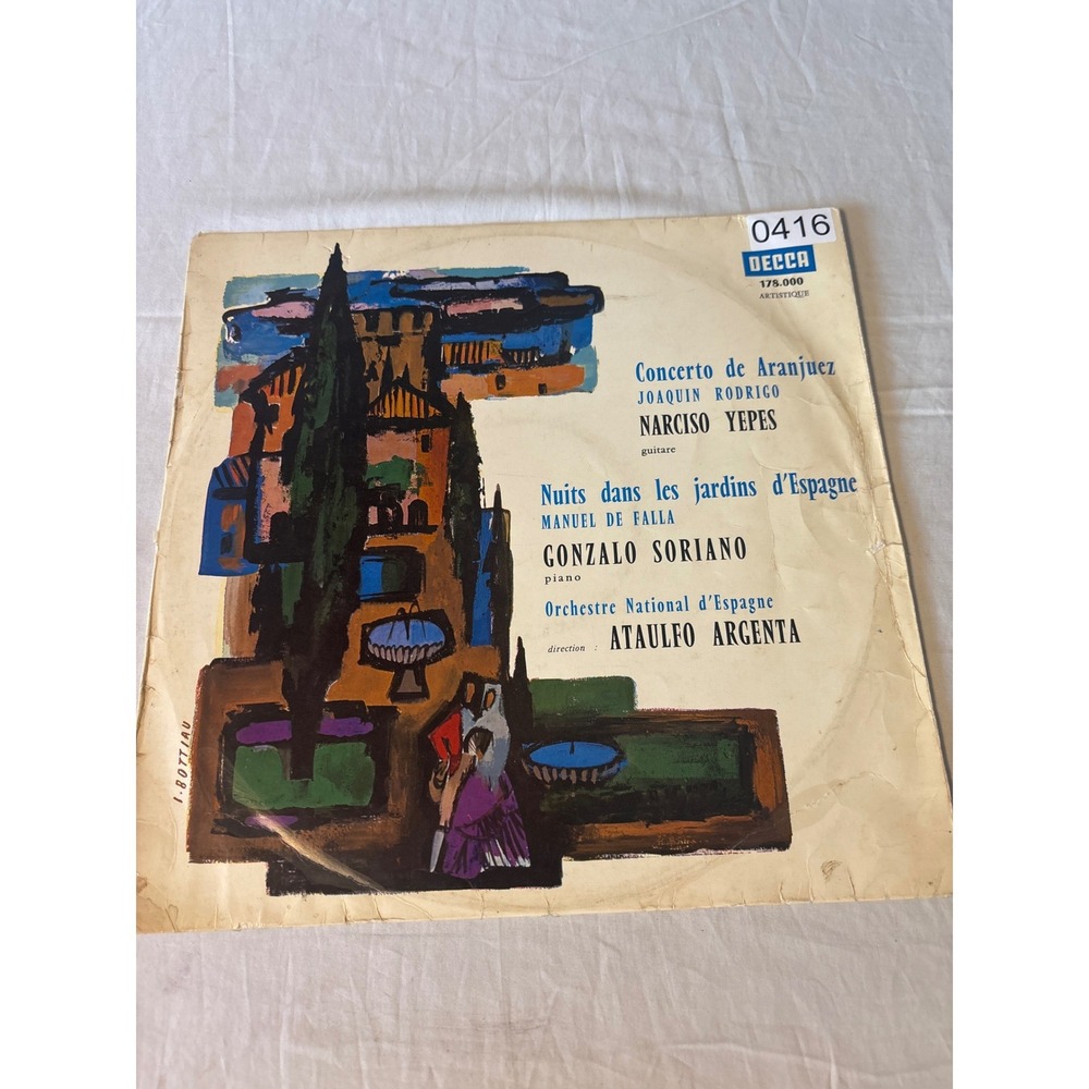 Decca‎ Rodrigo Concerto de Aranjuez Narciso Yepes Vinyl LP 12" Orange Label